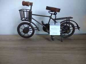 Schwelle Fahrrad Figur mit Korb METALL 12'' LANG - Bild 1 von 12