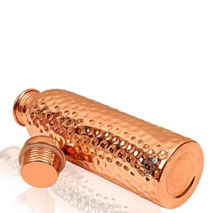 Hammered Copper Drinkware Gift Set Bottle & 2 Glass,Bottle-1000 ml & Glass 300ml - Picture 1 of 6