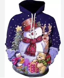 Christmas Hoodies for Women Men 2024 Funny Hoodie 3d - all printed - Picture 1 of 3