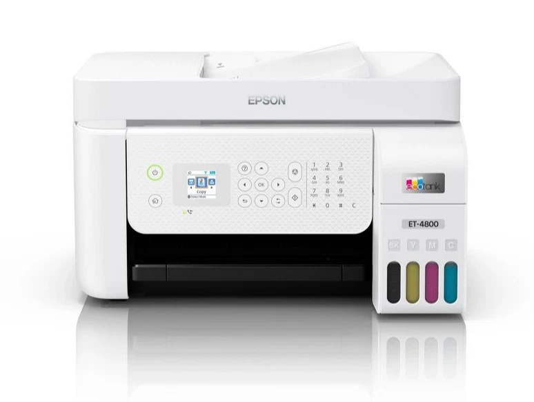 Epson EcoTank ET-4800 Color Inkjet All-In-One Printer - White - Image 1 of 1