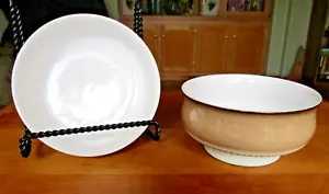 Zuppiera cereali vintage Denby Siviglia piedi gres Inghilterra set 2 5,5" - Foto 1 di 3