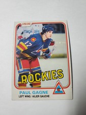 1981-82 O-PEE-CHEE NHL HOCKEY #75 PAUL GAGNE RC ROOKIE COLORADO ROCKIES