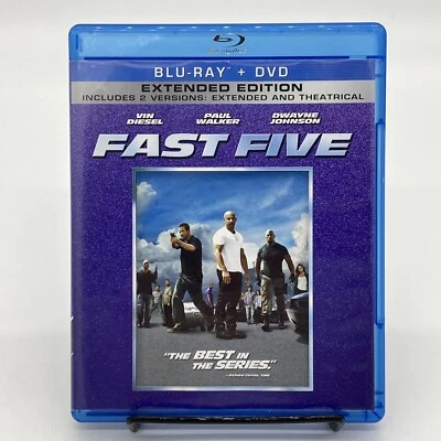 Fast Five Blu-ray DVD 2011 Extended Edition Action Diesel Walker Dwayne Johnson - Image 1 of 4