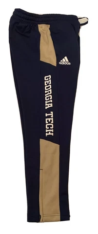 Womens Adidas Georgia Tech sweatpants size medium blue beige white Cover