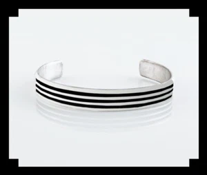 Handcrafted Sterling Unisex Bracelet - Picture 1 of 6