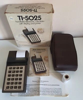 TI 5025 TEXAS INSTRUMENTS VINTAGE PRINTING CALCULATOR   WORKING - Imagen 1 de 4