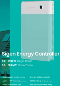 Sigenergy 8.0 kW SigenStor EC 8.0 SP AU Hybrid 1 Phase Controller IP66 3 MPPT - Picture 1 of 4