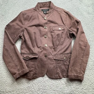 Calvin Klein Jeansjacke Druckknöpfe Stickerei bestickt braun groß - Bild 1 von 12