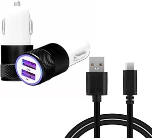 PH26Ⓡ Super Pack Chargeur Auto Allume Cigare +Câble - Chargeur Auto Ultra Rapide - Photo 1 sur 12