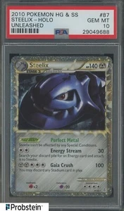 2010 Pokemon HG & SS Unleashed #87 Steelix Holo PSA 10 GEM MINT - Picture 1 of 2