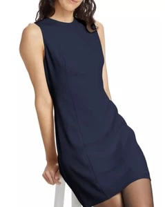 Theory Admiral Crepe ärmelloses Minikleid Nocturne marineblau Größe 6 NEU UVP $ 395 - Bild 1 von 7