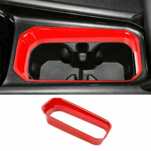 Portavasos de agua delantero ABS rojo panel decoración cubierta moldura para Jeep Compass 2021-2022 - Imagen 1 de 7
