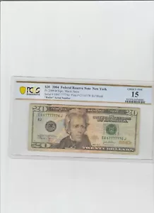 Super Radar Note with Lucky 7's, PCGS 15, 2004 $20 - Picture 1 of 4