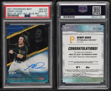 2021 Bowman's Best of Blue Refractor /150 Henry Davis #B21-HD PSA 10 GEM MT Auto