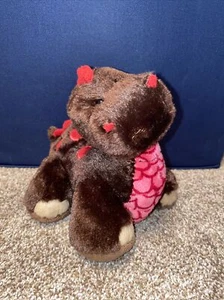 Webkinz Cocoa Dinosaur Dino Brown Red Pink Ganz Plush 9" Toy No Code - Picture 1 of 4