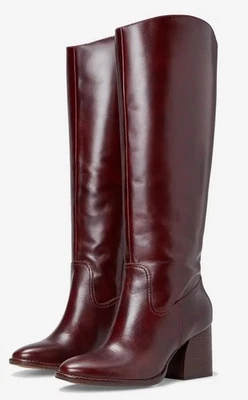 Bota Vince Camuto Leila Tacón Grueso Hasta la Rodilla Talla 11 Caoba Rica Pantorrilla Ancha’s Foto 1 de 4