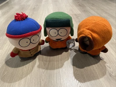 Fun 4 All 1998 Vintage South Park Plush Lot of 3 Stan Kyle Kenny - Image 1 of 4