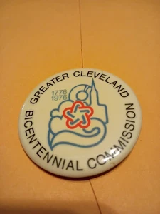 1976 Greater Cleveland Bicentennial Commission Pinback - Picture 1 of 8
