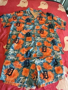 Detroit Tigers Hawaiian Shirt and Shorts Set New Adult XXL - Picture 1 of 5