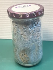 Vecchio barattolo di sabbia e sabbia blu. Barattolo vecchio da 2 libbre. Rocce per acquario blu - Foto 1 di 7