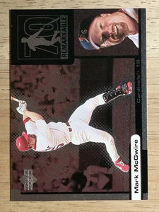 1999 Upper Deck Ovation ReMarkable Moments #M4 Mark McGwire/HR 13 - Bild 1 von 2