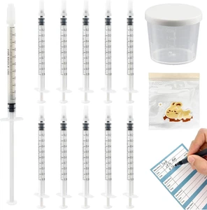 Weidllys 50 Sets 1Ml Colostrum Syringes with Caps, Colostrum Collector Kit In... - Picture 1 of 12