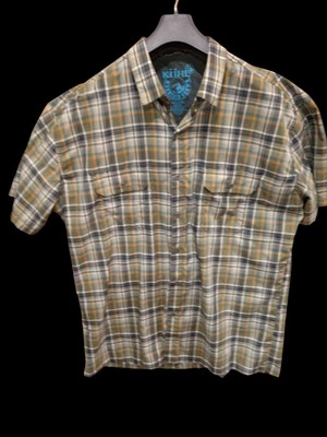 KUHL Shirt Mens Large Response Lightweight Eluxur Short Sleeve Plaid Outdoor - Image 1 of 3