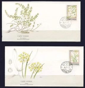Cabo Verde: 1991 Medicinal Herbs Audubon Society First Day Covers - Picture 1 of 1