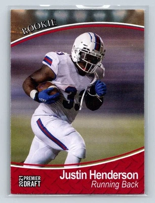 2021 SAGE Premier Draft Red #87 Justin Henderson Louisiana Tech Bulldogs - Image 1 of 2