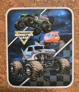 NEW Monster Jam Grave Digger/Megalodon/ Toro Loco 46in x 60in Soft Throw Blanket - Picture 1 of 6