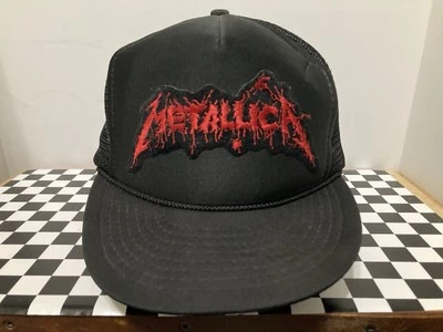 De Colección Años 90 Metallica Hombres Malla Volada Snapback Camionero Sombrero Nissin Nuevo de Lote Antiguo Foto 1 de 4