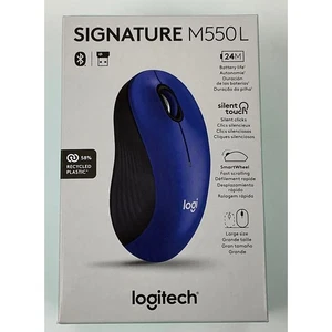 Logitech Signature M550L Wireless Bluetooth Mouse Large Size Blue New - Picture 1 of 5