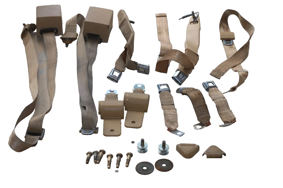 Cinturón de seguridad retractor bronceado 86-91 Jeep Grand Wagoneer Foto 1 de 4