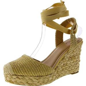 INC Womens Maisie Tan Woven Wedge Sandals Shoes 10.5 Medium - Picture 1 of 3