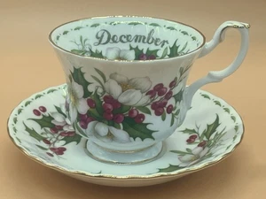 Royal Albert Flower of the Month Series December Christmas Rose tea cup & saucer - Picture 1 of 10