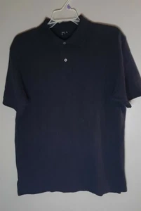 Jos. A Bank Sz Large Short Sleeve Top Button Collar black lightweight - Picture 1 of 6