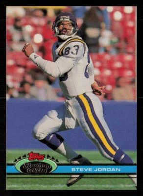 1991 Stadium Club #459 Steve Jordan Minnesota Vikings Football Card - Image 1 of 2