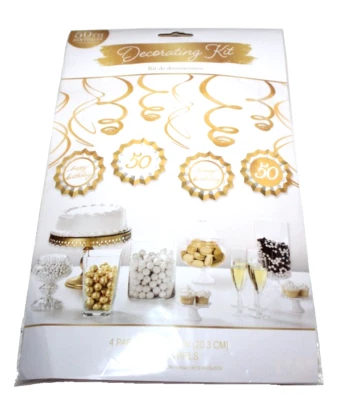 Kit de decoración oro/plata 50 cumpleaños Amscan Foto 1 de 2