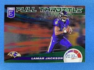 Lamar Jackson 2020 Donruss Elite #13 Full Throttle Green Baltimore Ravens - Picture 1 of 2