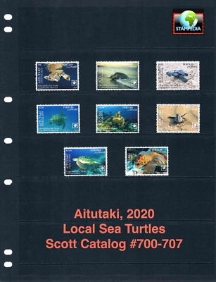 $140.45 Scott Value - 2020 AITUTAKI Turtles South Pacific Ocean CV MNH NH UMM - Image 1 of 4