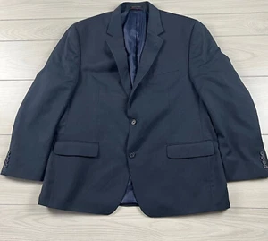 Izod Suit Jacket Blazer Sz 48R Men's Navy Single Breasted Double Vent Lined - Picture 1 of 12