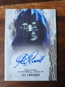 TOPPS STAR WARS MASTERWORK 2017 CLIVE REVILL AS THE EMPEROR   AUTOGRAPH CARD