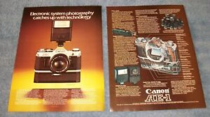 1977 Canon AE-1 35mm Vintage Camera Ad "Electronic System Photography Catches "