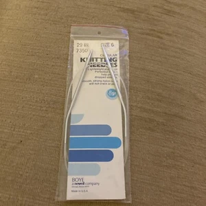 Boye Newell  29" Aluminum Circular Knitting Needle 7350 Sz 6 NOS USA - Picture 1 of 3