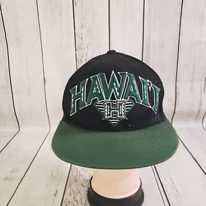 Vintage University of Hawaii Regenbogenkrieger Druckknopflasche Mütze Kappe bestickt SELTEN - Bild 1 von 15