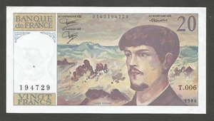 Francia 20 Franchi 1980; AU; P-151a; BNB-B1009a; Compositore; Primo anno di emissione - Foto 1 di 2