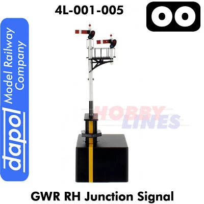 SIGNAL GWR RH JUNCTION Semaphore with Switch & LEDs Easi-Fit Dapol 4L-001-005 - Image 1 of 2