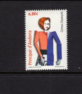 Español Andorra 2011 Igualdad Derechos Cívicos Mitad Hombre Mitad Mujer Arte Cuadro Estampillada sin montar o nunca montada - Imagen 1 de 1
