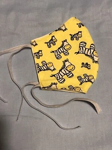 Zebra Zoe Face Mask Washable 100%Cotton Reusable M Open Elastic Straps - Picture 1 of 5