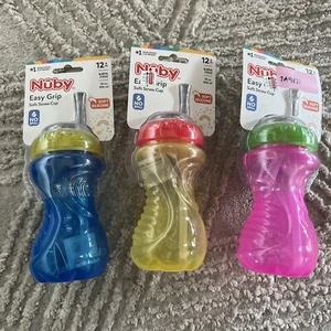 Nuby Active Sipeez Cup Flexible Silicone Straw (Pack of 3) - Picture 1 of 1